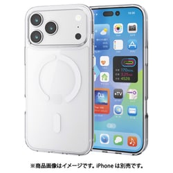 iPhone 17 Pro Max用 ケース ハイブリッド カバー 衝撃吸収 MAGKEEP 磁力吸着ワイヤレス充電対応 ホワイト PM-A25DMAG02WH