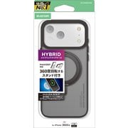 iPhone 17 Pro Max用 ケース ハイブリッド カバー 衝撃吸収 MAGKEEP 磁力吸着ワイヤレス充電対応 360度回転スタンド付 ブラック PM-A25DMAGSTBK