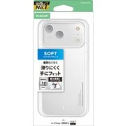 iPhone 17 Pro Max用 ケース ソフト カバー 薄型 磁気吸着対応メタルステッカー付 ストラップホール付 クリア PM-A25DUCTCR