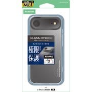 iPhone Air用 ケース ハイブリッド カバー 衝撃吸収 磁気吸着対応メタルステッカー付 ストラップホール付 背面ガラス 極限保護 クリア PM-A25BHVCGKCR