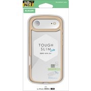 iPhone Air用 ケース ハイブリッド カバー 衝撃吸収 軽量 薄型 磁気吸着対応メタルステッカー付 ストラップホール付 ストラップホールシート付 TOUGH SLIM LITE ベージュ PM-A25BTSLFCBE