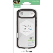 iPhone Air用 ケース ハイブリッド カバー 衝撃吸収 軽量 薄型 磁気吸着対応メタルステッカー付 ストラップホール付 ストラップホールシート付 TOUGH SLIM LITE ブラック PM-A25BTSLFCBK