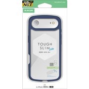 iPhone Air用 ケース ハイブリッド カバー 衝撃吸収 軽量 薄型 磁気吸着対応メタルステッカー付 ストラップホール付 ストラップホールシート付 TOUGH SLIM LITE ネイビー PM-A25BTSLFCNV