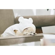 ハートウエルドッグ シャーリング タオルでやさしく包むリラックスウェア ドッグウェア ローブ 小型犬用 ホワイト