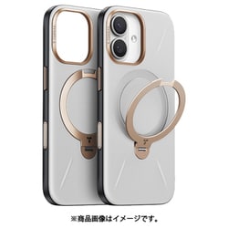 iPhone 17用 Torras - Ostand Q3 レザートーン Case Grey X00FX3073