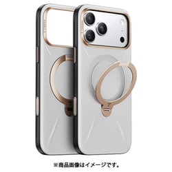 iPhone 17 Pro用 Torras - Ostand Q3 レザートーン Case Grey X00FX3077