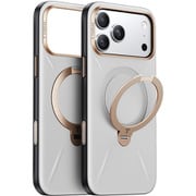 iPhone 17 Pro用 Torras - Ostand Q3 レザートーン Case Grey X00FX3077
