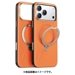 iPhone 17 Pro用 Torras - Ostand Q3 レザートーン Case Orange X00FX3078