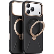 iPhone 17 Pro Max用 Torras - Ostand Q3 レザートーン Case Black X00FX3079