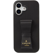 iPhone 17用 LANVIN en Bleu - Slim Wrap Case Stand ＆ Ring Ribbon Black LBBLKSRIP2563