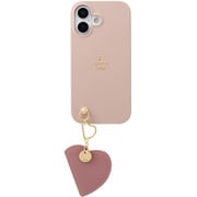 iPhone 17用 LANVIN en Bleu - Slim Wrap Case with Heart Mirror Charm Pink LBPKGHMWPIP2563