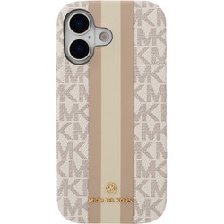 iPhone 17用 MICHAEL KORS - Slim Wrap Case Stripe for MagSafe Vanilla MKSTVNLWPIP2563