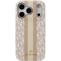 iPhone 17 Pro用 MICHAEL KORS - Slim Wrap Case Stripe for MagSafe Vanilla MKSTVNLWPIP2563P