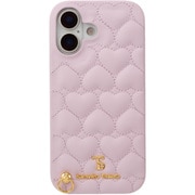 iPhone 17用 Samantha Thavasa- Wrap Case Heart Quilting with Hand Strap Pink STLPKWPHSIP2563