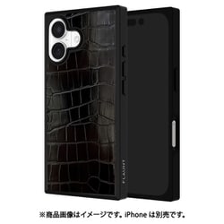 iPhone 17用 FLAUNT - フラント - Square MagSafe Case Black Crocodile Faux Leather FT057428