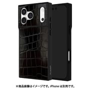 iPhone 17 Pro Max用 FLAUNT - フラント - Square MagSafe Case Black Crocodile Faux Leather FT057272