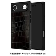 iPhone Air用 FLAUNT - フラント - Square MagSafe Case Black Crocodile Faux Leather FT057510