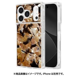 iPhone 17 Pro用 FLAUNT - フラント - Square MagSafe Case Brown Abalone FT057770
