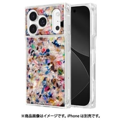 iPhone 17 Pro用 FLAUNT - フラント - Square MagSafe Case Rainbow Confetti Tortoise Shell FT057342
