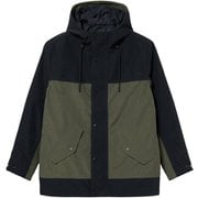透湿防水カラーブロックアノラックジャケット メンズ 防水ジャケット ノワール（004） Sサイズ ZBHBK39