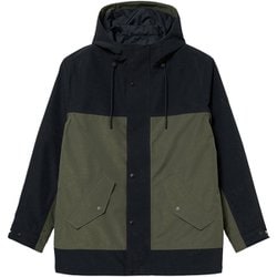 透湿防水カラーブロックアノラックジャケット メンズ 防水ジャケット ノワール（004） Mサイズ ZBHBK39