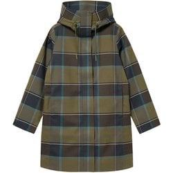 透湿防水チェックパターンロングジャケット レディース 防水ジャケット テラヴェルデチェック（002） Lサイズ（40） ZBFBL98