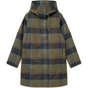 透湿防水チェックパターンロングジャケット レディース 防水ジャケット テラヴェルデチェック（002） Lサイズ（40） ZBFBL98