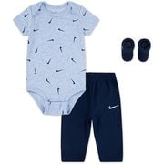 3PK BODYSUIT & WAFFLE PANT ベビー ボディスーツ セットアップ ネイビー（U90） 80cm NN1190