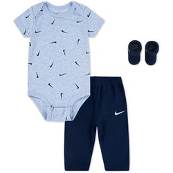 3PK BODYSUIT & WAFFLE PANT ベビー ボディスーツ セットアップ ネイビー（U90） 65cm NN1190