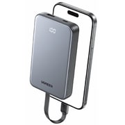 USB-Cケーブル内蔵モバイルバッテリー 10000mAh USB Type-C入出力/USB Type-A出力 75161B UGR-BY-000020