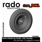 RDM35S59 1/35 WWII ドイツ Sd.Kfz.250シリーズ用 自重変形タイヤセット ダンロップタイプ ドラゴン用 2個入 [プラモデル用パーツ]