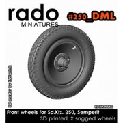 RDM35S60 1/35 WWII ドイツ Sd.Kfz.250シリーズ用 自重変形タイヤセット Semperitタイプ ドラゴン用 2個入 [プラモデル用パーツ]