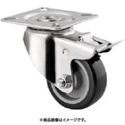 テンテキャスター プレート式キャスター"AGILA"（ポリウレタン車）Φ50 自在式（ホイールロック付） 1475PAO050P40