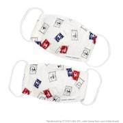 N5332902 [子ども マスク 2枚セット（銀イオン抗菌ガーゼ） LAURA ASHLEY Stamps （Ivory）]