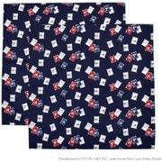 ランチクロス・給食ナフキン(45cm×45cm) 2枚セット LAURA ASHLEY Stamps (Navy) N3970100
