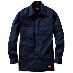 HONO 難燃薄手シャツ 4L ネイビー 4277-4L-1