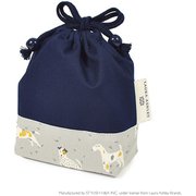 巾着 小 コップ袋 LAURA ASHLEY DOGS with Royal Navy N3585900