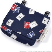 移動ポケット・付けポケット ラージタイプ LAURA ASHLEY Stamps (Navy) N6023910