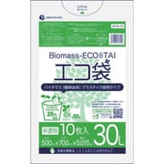 サンキョウプラ バイオマスプラスチック 25％配合エコ袋30L 10枚 0.015mm厚 半透明 BPKN-33