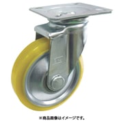 ヨドノ 中荷重用帯電防止ウレタンステンレスキャスター（ベアリング入）自在金具付 EUW-JA130