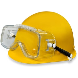 リケン 防曇ゴグル（ヘルメット取付タイプ）SPB/MP カバー付（難燃性カバー付きスプリングバンド） M20C-VF