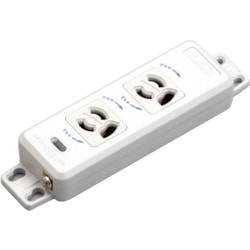 明工 機器用抜け止め接地コンセント(2コ口) MR86920-N