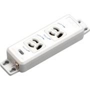 明工 機器用抜け止め接地コンセント(2コ口) MR86920-N
