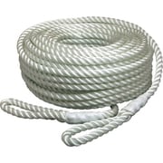 まつうら 電動ウインチ用ナイロンロープ（3打ち）9mmΦ×100m 両端アイ加工 NR-3STRAND-9-100