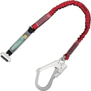TSUYORON 胴ベルト型墜落制止用器具用副ランヤード（伸縮タイプ）ノビロン（RE）ショックアブソーバ＋連結環FL-51・フックFS-93-1 D環止めなし TBL-AT-NV-S5931-RE-N-BP
