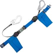 TSUYORON 胴ベルト型墜落制止用器具（巻取タイプ）補助ロープ2丁掛け仕様 ロック機構付きワン・ハンドリトラ＋巻取式補助ロープ 青 Mサイズ ワンタッチバックル仕様 TBORL2OT593SRBTBL4MBP