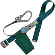TSUYORON 胴ベルト型墜落制止用器具（巻取タイプ）ロック機構付き 2WAYリトラ 青緑 LLサイズ 幅50MM×長さ1600MM 130KG対応型 TB-TRN-599-BG-LL（130KG）-JAN-BP