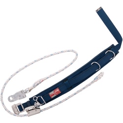 TSUYORON ワークポジショニング用器具 柱上安全帯 湾曲型 TDB-27 紺 Mサイズ ロープ下側通過タイプ めがね環付V角環付き WP-TDB-27-BL2-M-RGVO-JAN-BX