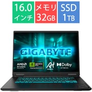 ゲーミングノートパソコン/GAMING A16/16型/Ryzen 7 260/GeForce RTX 5070/メモリ 32GB/SSD 1TB/Windows 11 Home/ブラックスチール GAMING A16 3WHK3JP864SH