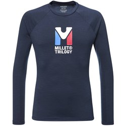 トリロジーウールＴシャツロングスリーブ メンズ カットソー SAPHIR（N7317） Sサイズ（日本：Mサイズ） MIV9946